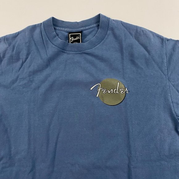 Vintage 90s Fender Guitars T Shirt Mens Medium Single Stitch Double Sided USA - Picture 4 of 10